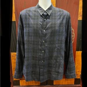 Vince Melrose Cotton Men’s Long Sleeve Flannel Shirt Size